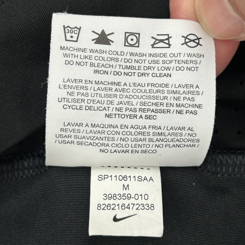 NIKE Golf Dri-Fit Women's Polo Shirt Medium Short Sleeve Black White Preppy - Picture 5 of 10